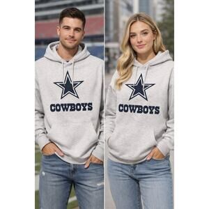 DALLAS COWBOY HOODIE XL GRAY NFL TEAM APPAREL PULLOVER SWEATSHIRT NWT FOOTBALL